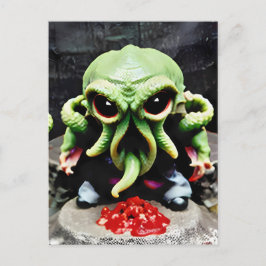 Postal Cena con Cthulhu