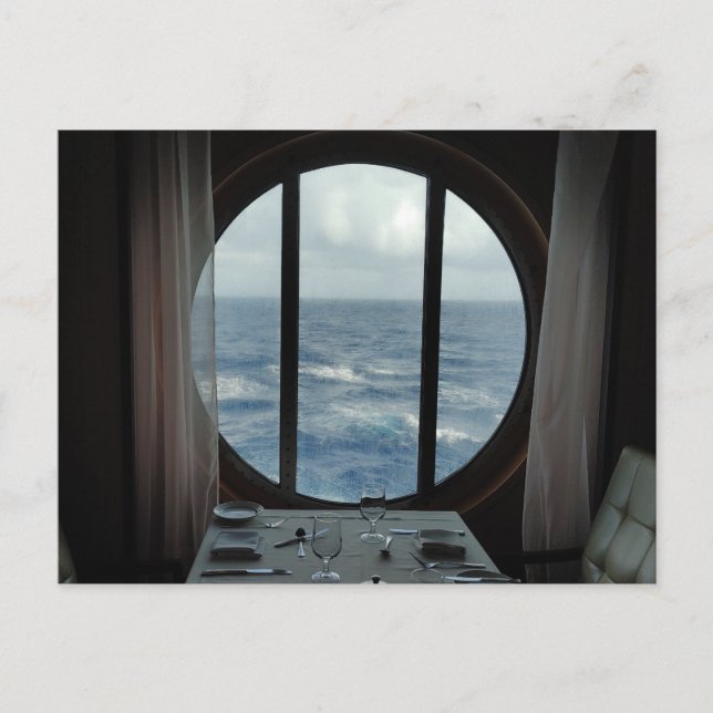 Postal Cena con vistas al océano (Anverso)