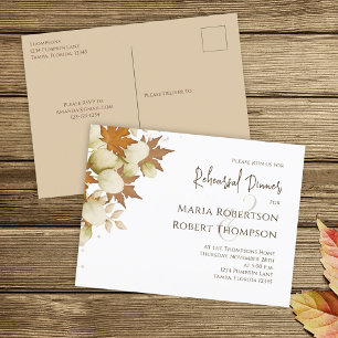 Postal Cena de ensayo Otoño Elegante Verdor 