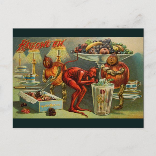 Postal Cena de Halloween (Anverso)