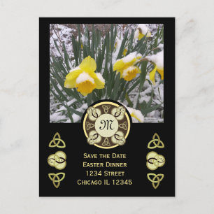 Postal Cena de Pascua Trinidad Knot W Photo & Monogram