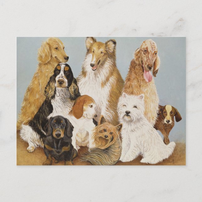 Postal Cena de perros (Anverso)