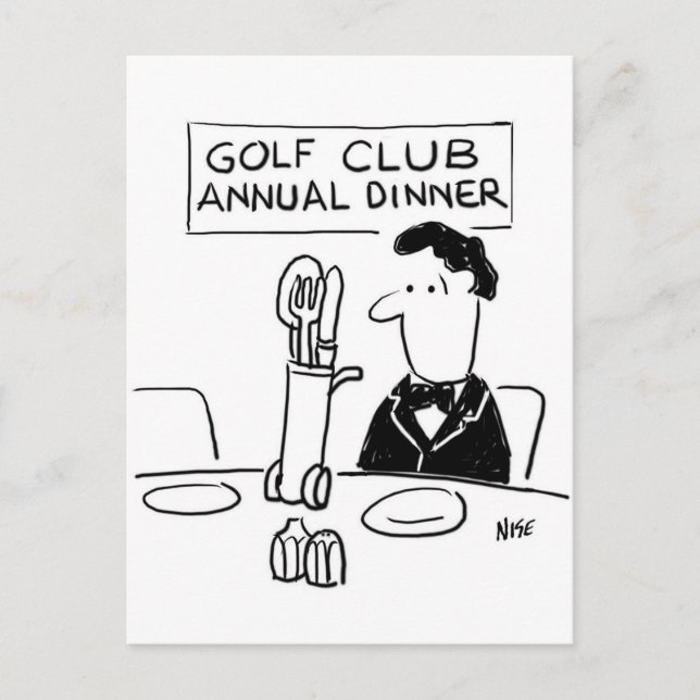Postal Cena del club de golf (Anverso)