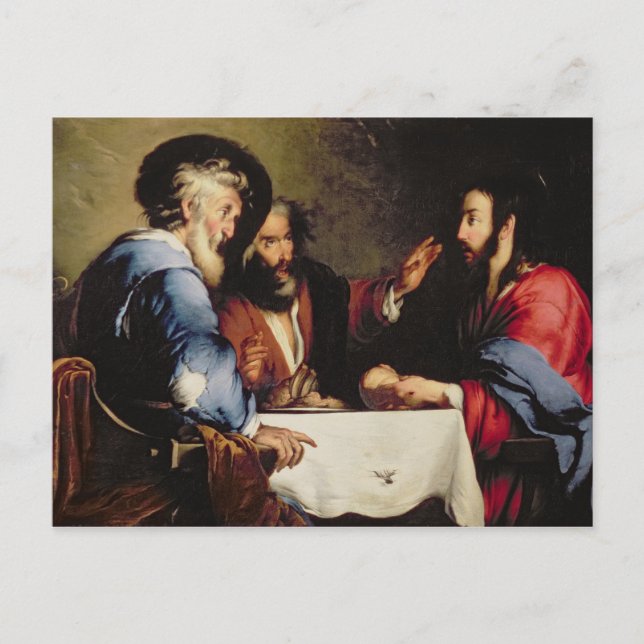 Postal Cena en Emmaus (Anverso)