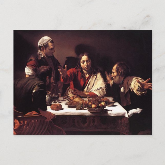 Postal Cena en Emmaus (Anverso)