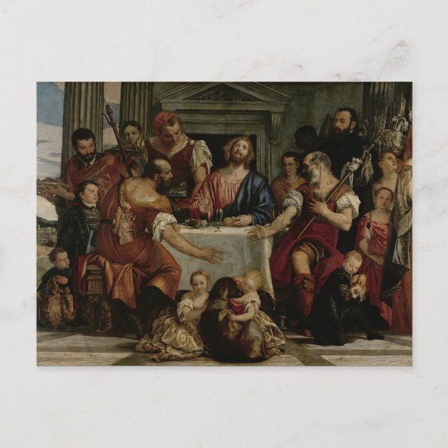 Postal Cena en Emmaus (aceite sobre lienzo) (Anverso)