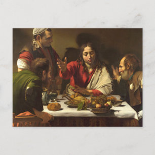 Postal Cena En Emmaus - Caravaggio