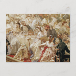 Postal Cena en las Tullerías, 1867