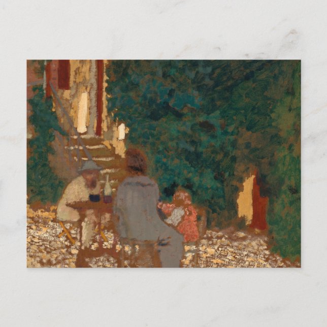 Postal Cena en un jardín, 1898 por Edouard Vuillard (Anverso)