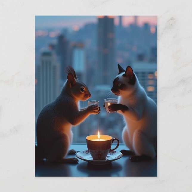 Postal Cena romántica (Anverso)