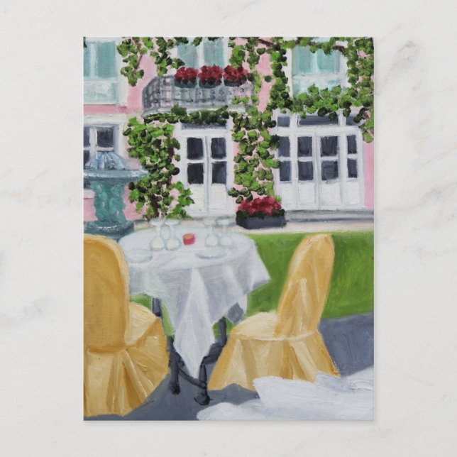 Postal Cena romántica en Francia (Anverso)