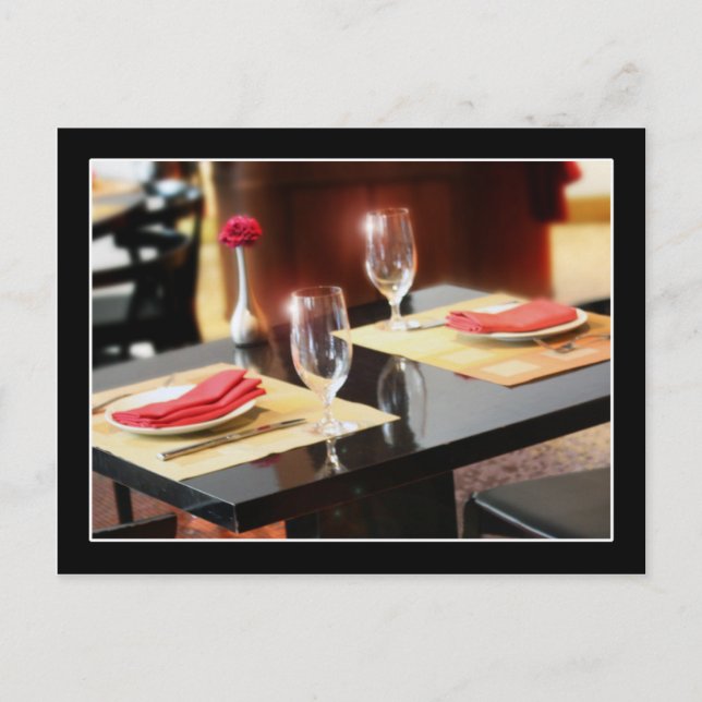 Postal Cena Romántica para Dos (Anverso)