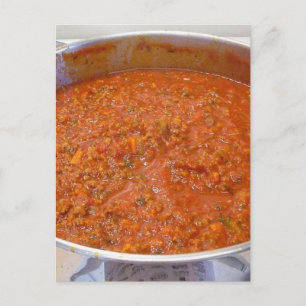 Postal Cena Spaghetti Cocina Salsa Italiana