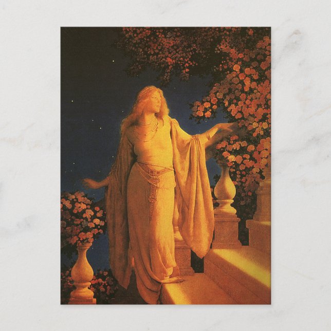 Postal Cenicienta Maxfield Parrish Bella Artes (Anverso)