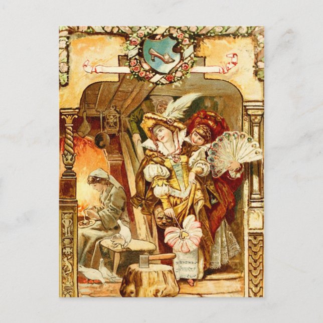 Postal Cenicienta y las hermanas malvadas (Anverso)