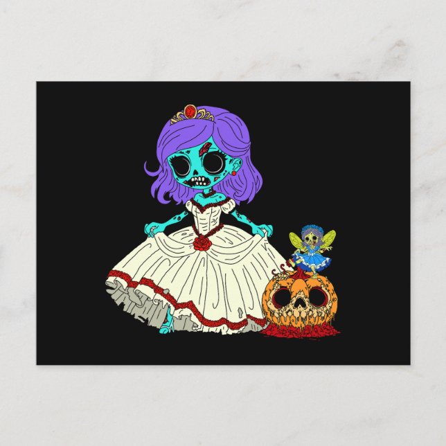 Postal Cenicienta zombie (Anverso)