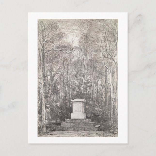 Postal Cenotafio a Sir Joshua Reynolds en Coleorton Hall, (Anverso)