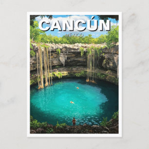 Postal Cenote de viajes de Cancún México