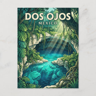 Postal Cenote Dos Ojos México