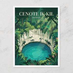 Postal Cenote Ik Kil Pisté México