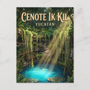Postal Cenote Ik Kil Pisté México