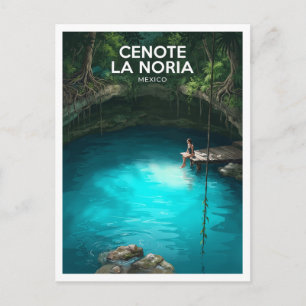 Postal Cenote La Noria Puerto Morelos México Viaje