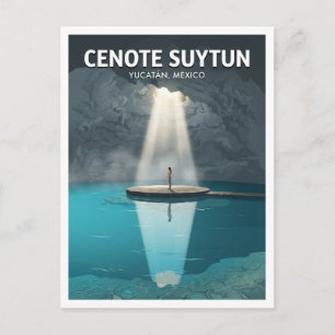 Postal Cenote Suytun Valladolid México Regalo de Viaje
