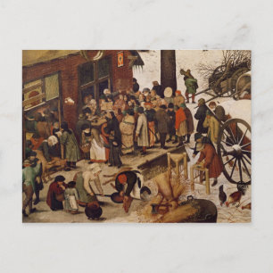 Postal Censo en Belén, detalle de la oficina del censo