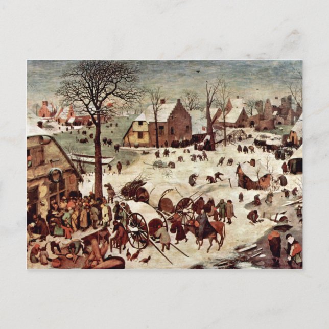 Postal Censo En Belén Por Bruegel D. No. Pieter (Anverso)