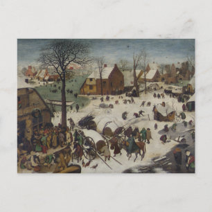 Postal Censo en Belén por Pieter Bruegel