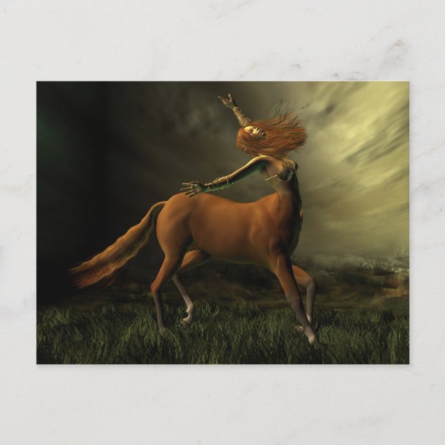 Postal Centaur en la tormenta (Anverso)