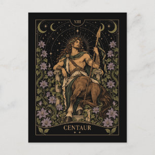 Postal Centauro, Arte del Tarot Starlit