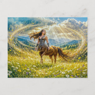 Postal Centauroide de Fantasía Dinámica en Tierra Mágica 