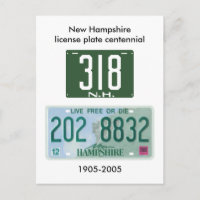 Centenario de la placa de matrícula de New Hampshi