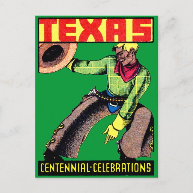 Postal Centenario de Texas de 1936 (Anverso)