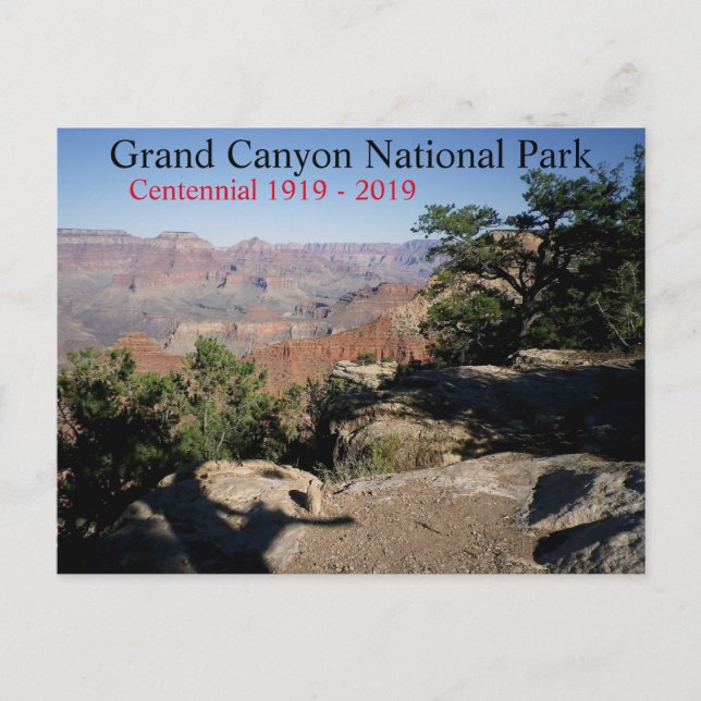 Postal Centenario del Parque Nacional del Gran Cañón 2019 (Anverso)