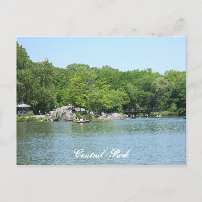 Postal Central Park Lake Postcard Souvenir Nueva York (Anverso)