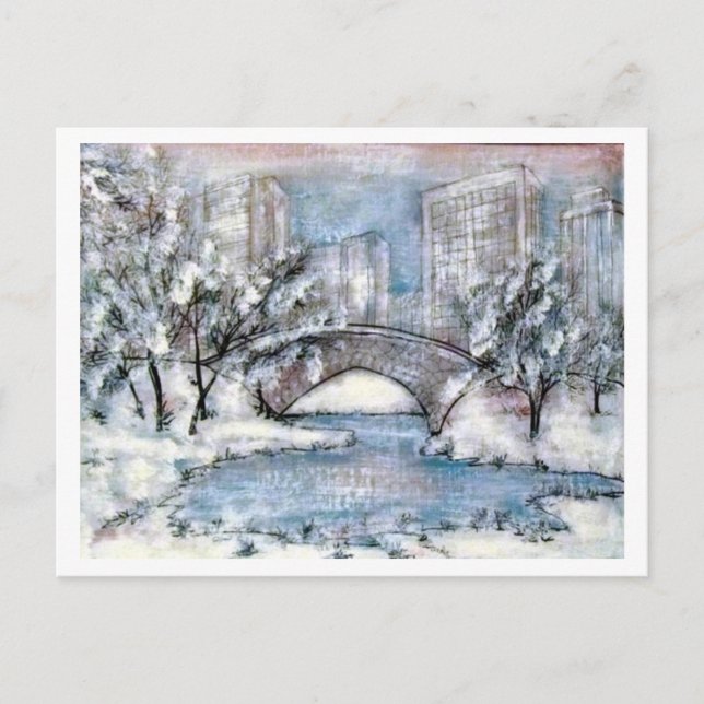 Postal Central Park New York Winter (Anverso)