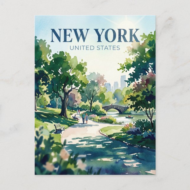 Postal Central Park Nueva York (Anverso)