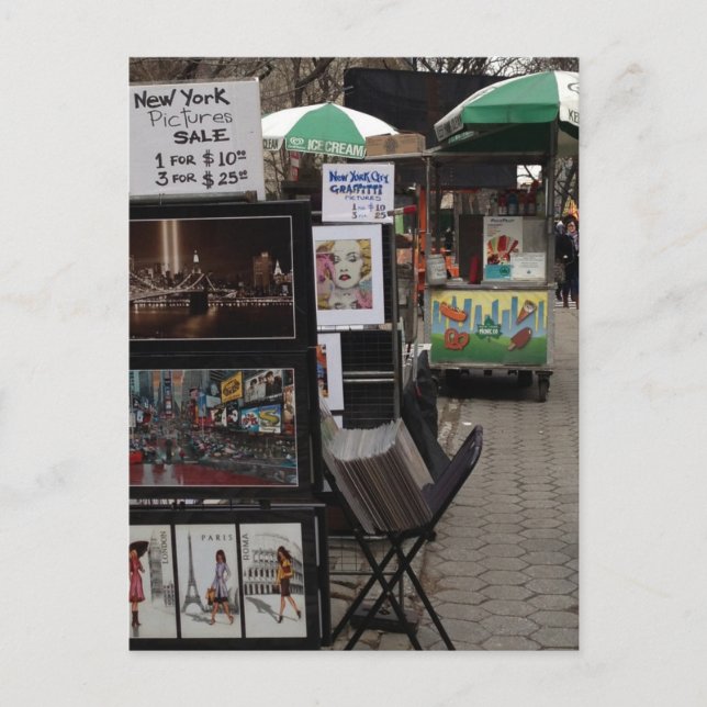 Postal Central Park Street Art Sale NYC Upper East Side (Anverso)