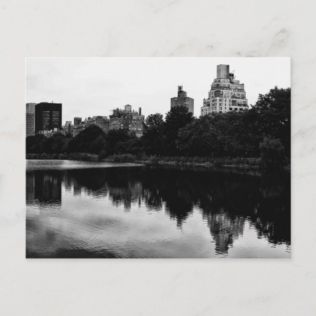 Postal Central Park, vista de NYC en blanco y negro (Anverso)