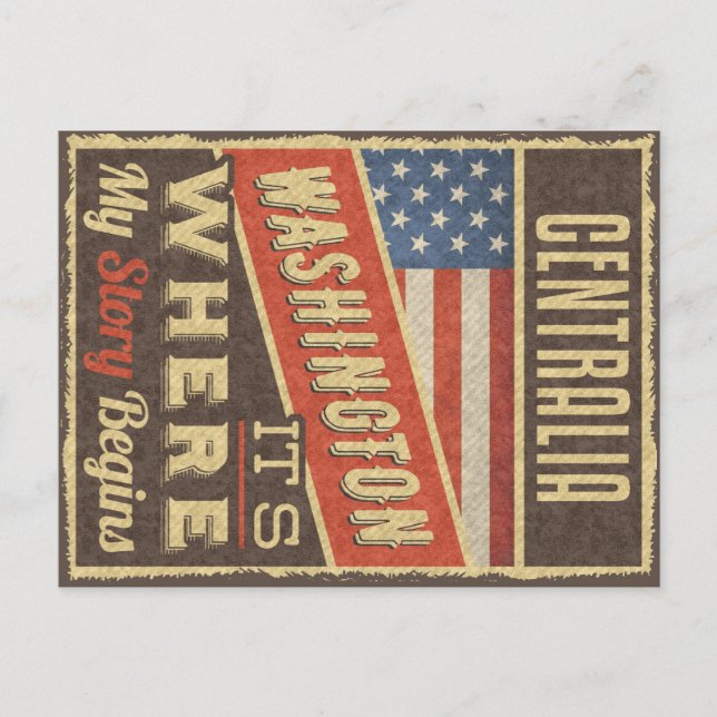 Postal Centralia Washington (Anverso)