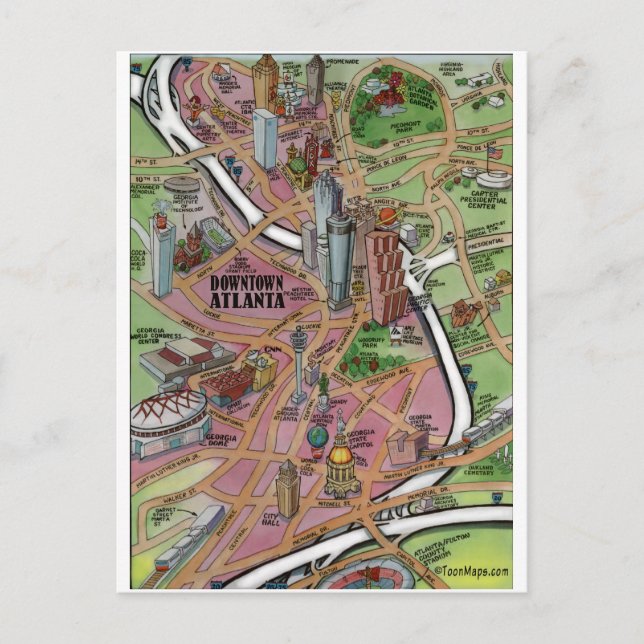 Postal Centro de Atlanta Georgia (Anverso)