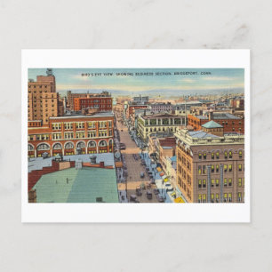 Postal Centro de Bridgeport, Connecticut, Viajes Vintage