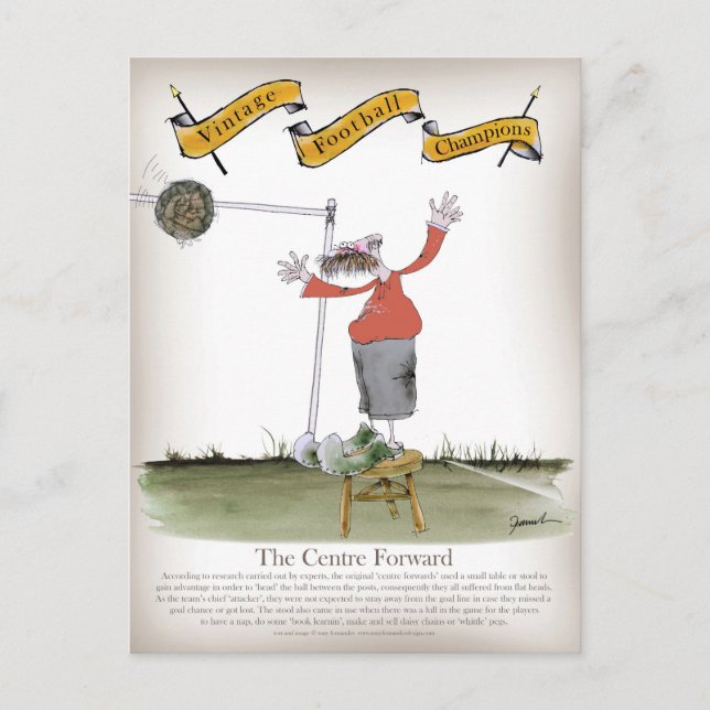 Postal centro de fútbol hacia adelante (Anverso)