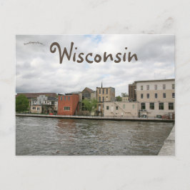 Postal Centro de Janesville y Rock River Wisconsin