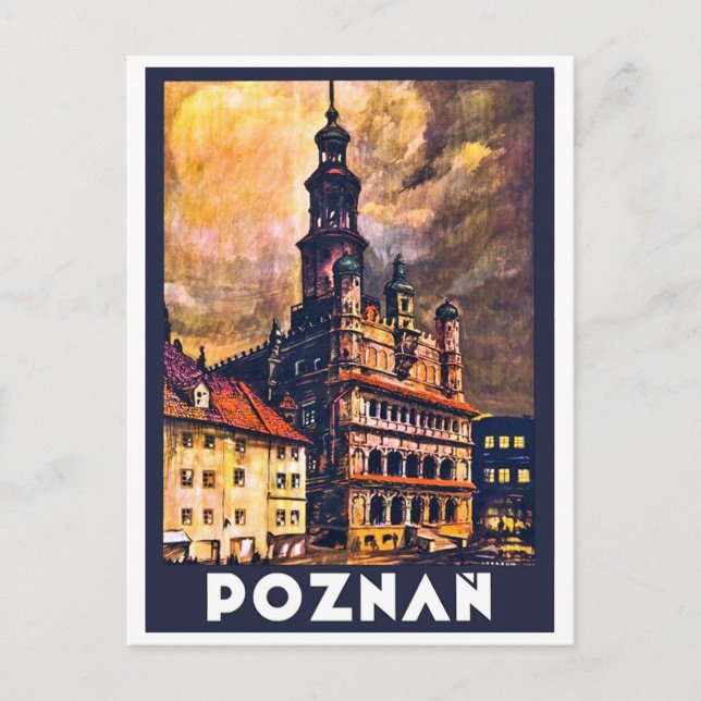 Postal centro de la ciudad de Poznan (Anverso)