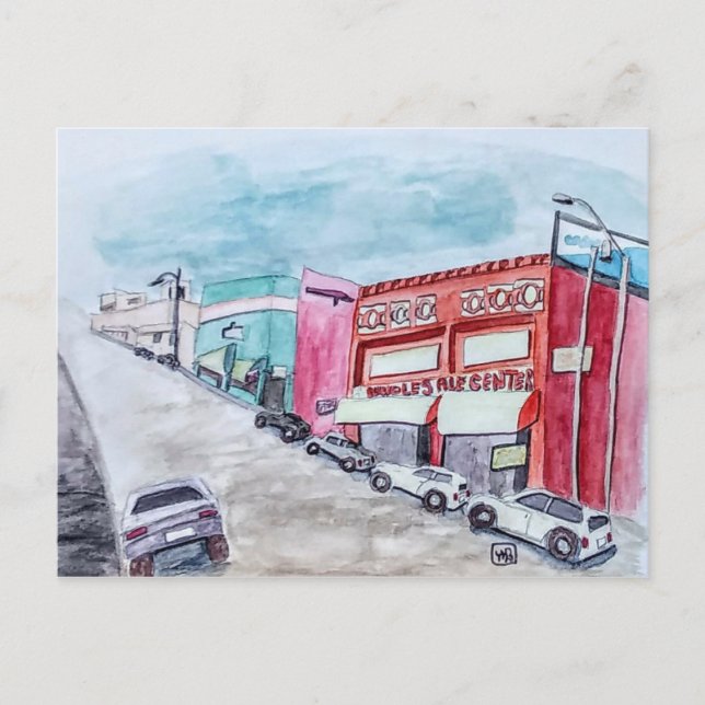 Postal Centro de Los Ángeles (Anverso)