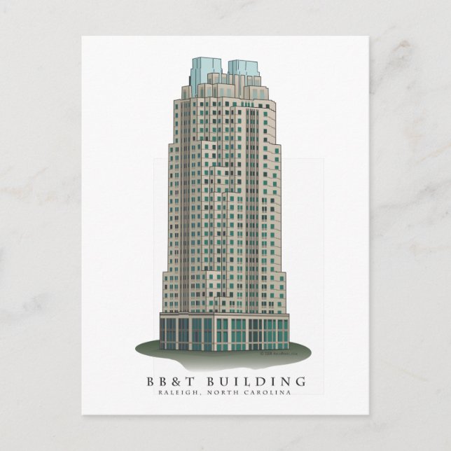 Postal Centro de Raleigh, NC Postcard (Anverso)