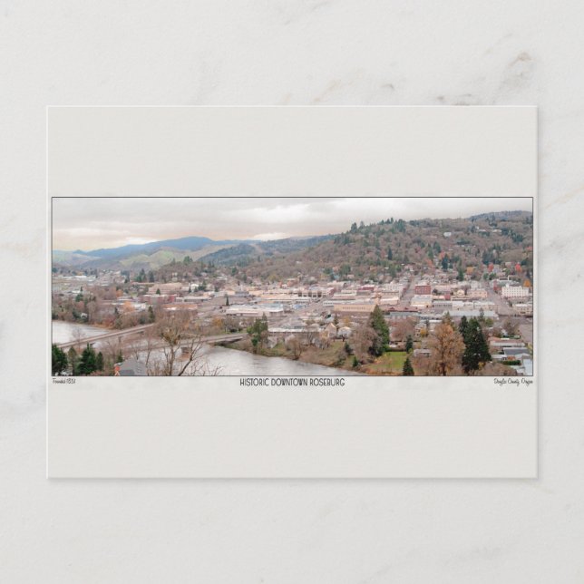 Postal Centro de Roseburg y S Umpqua (Anverso)